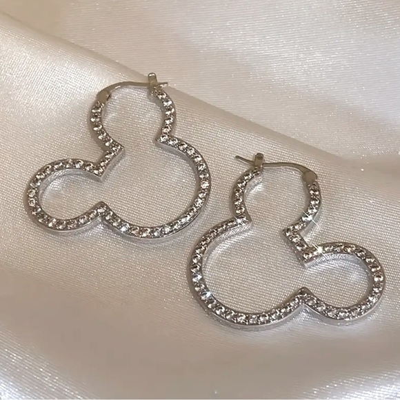 Women’s Elegant Mickey Mouse Shaped Hoop Earrings - NWT - Picture 1 of 6